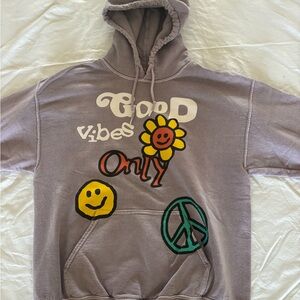 PacSun Good Vibes Only Purple Hoodie